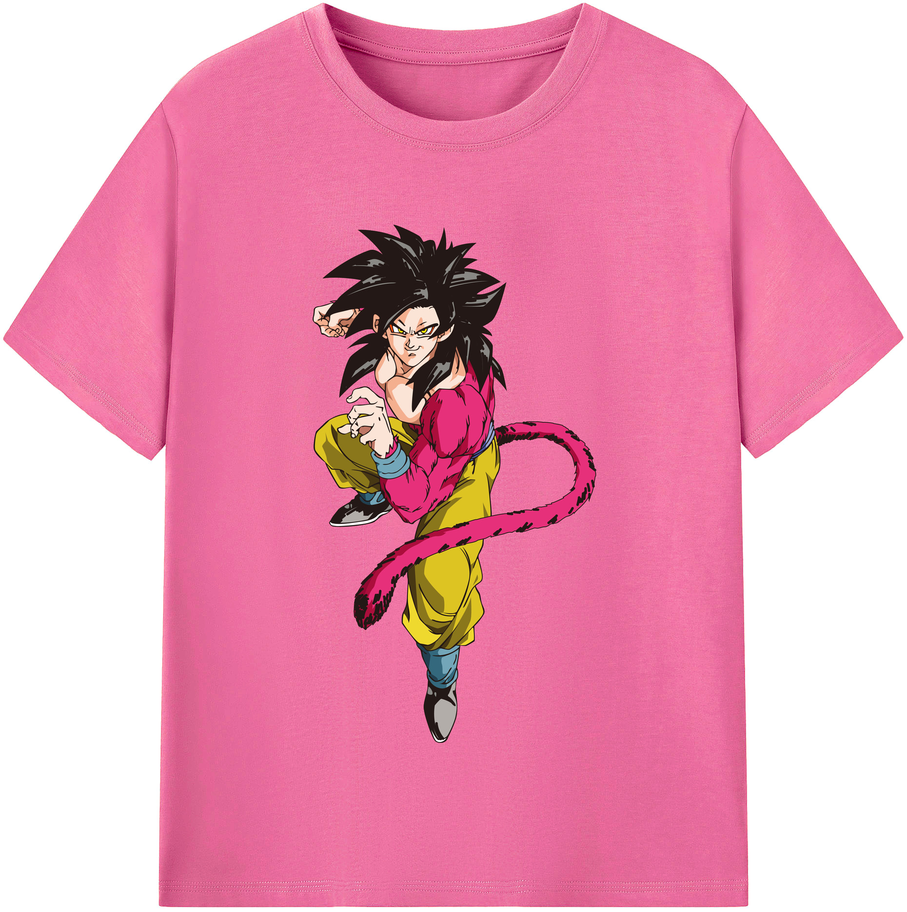 （画像用） ドラゴンボール 孫悟空（そん ごくう）Son Goku カカロット DRAGON BALL Kakarotto レディースカジュアルプリントTシャツ（綿100％）